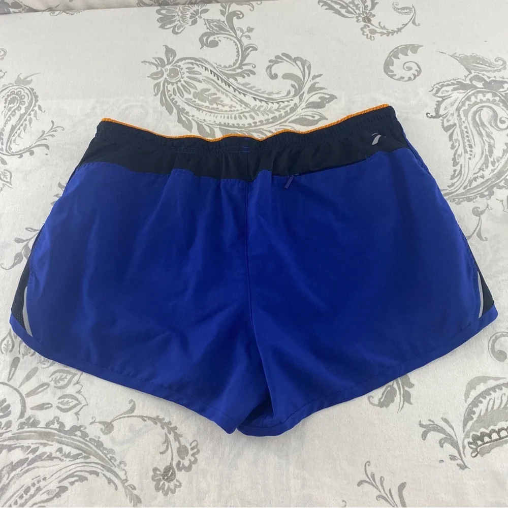 Brooks Running Shorts‎ Womens Large Blue Lined Lightweight Athletic